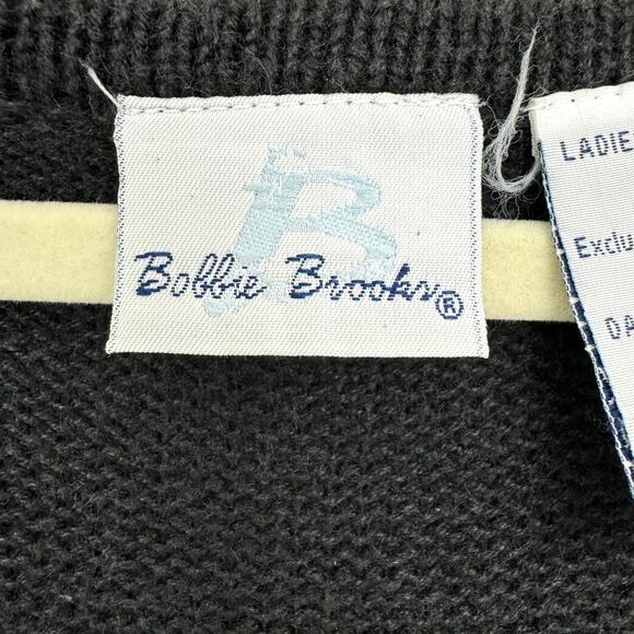 Bobbie Brooks Womens Vintage Holiday Sweater Cardigan Vest Size M Embellished - Picture 2 of 7